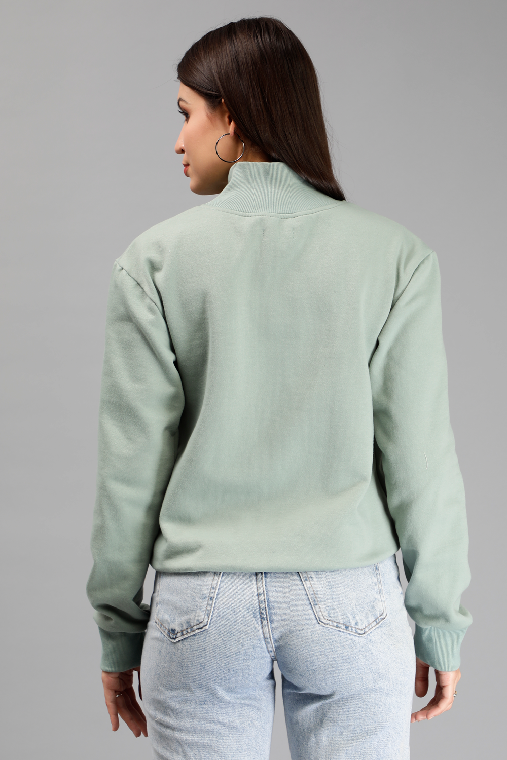 Miga's Women Winter Sweatshirt & Hoodies Olive Green