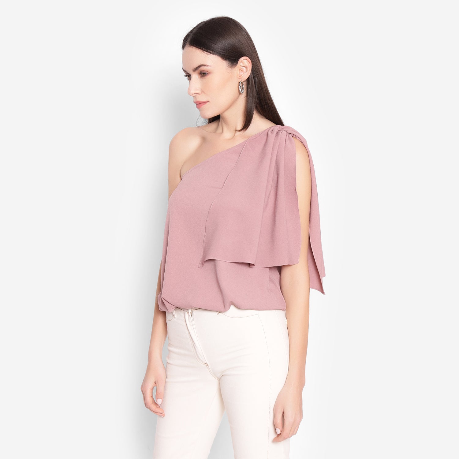 One Off Shoulder Bow Top