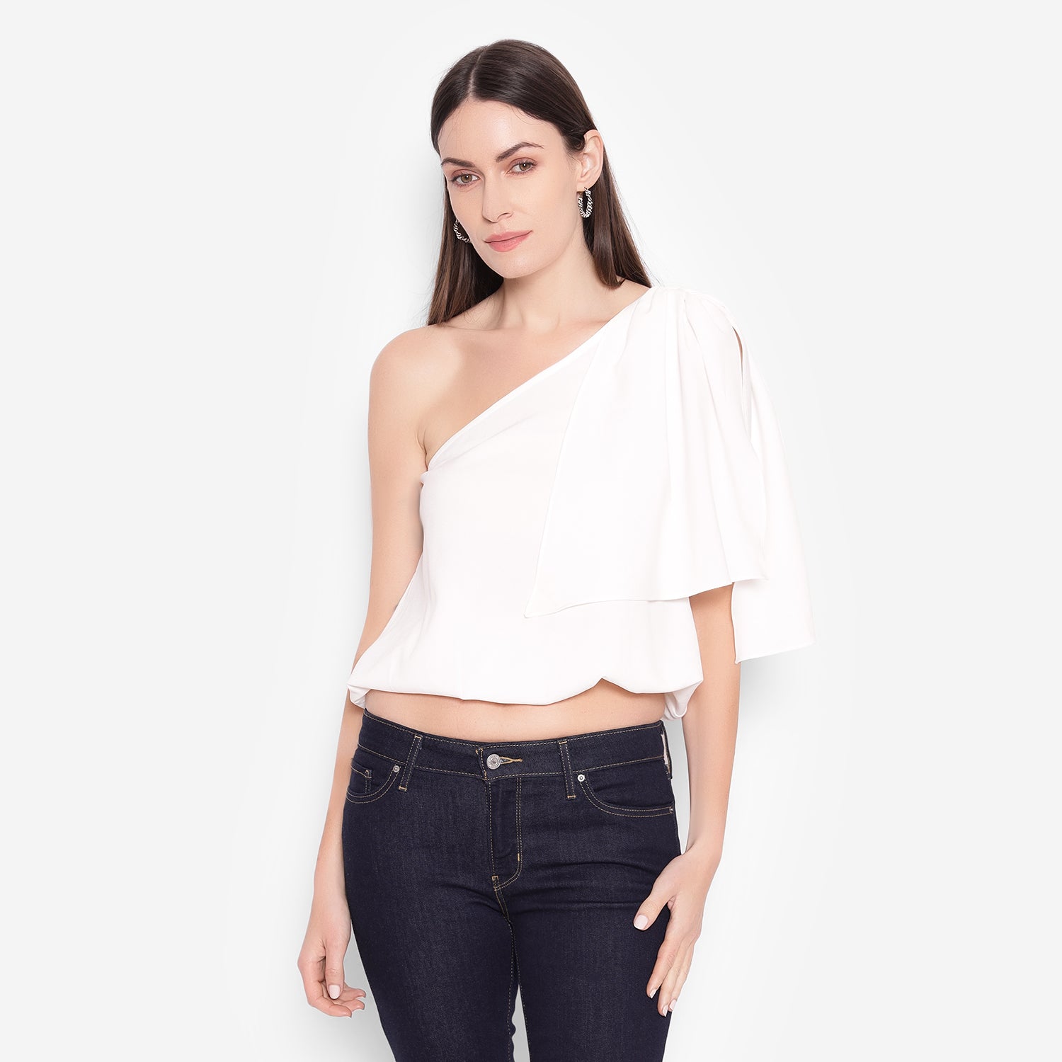 One Off Shoulder Bow Top