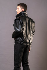 High-neck Oversized Black Jacket