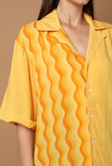 Sunset Waves Colorblock Shirt