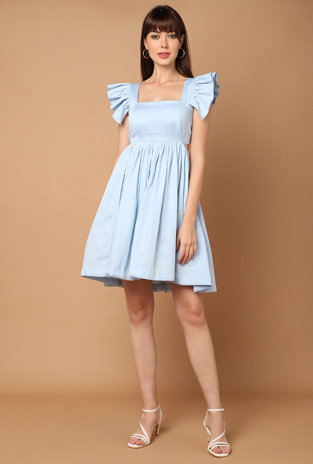 Dimmed Baby Blue Cotton Dress