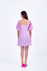 Lavender Cotton Short Dress