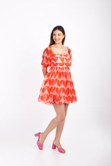 Heart Chiffon Mini Dress
