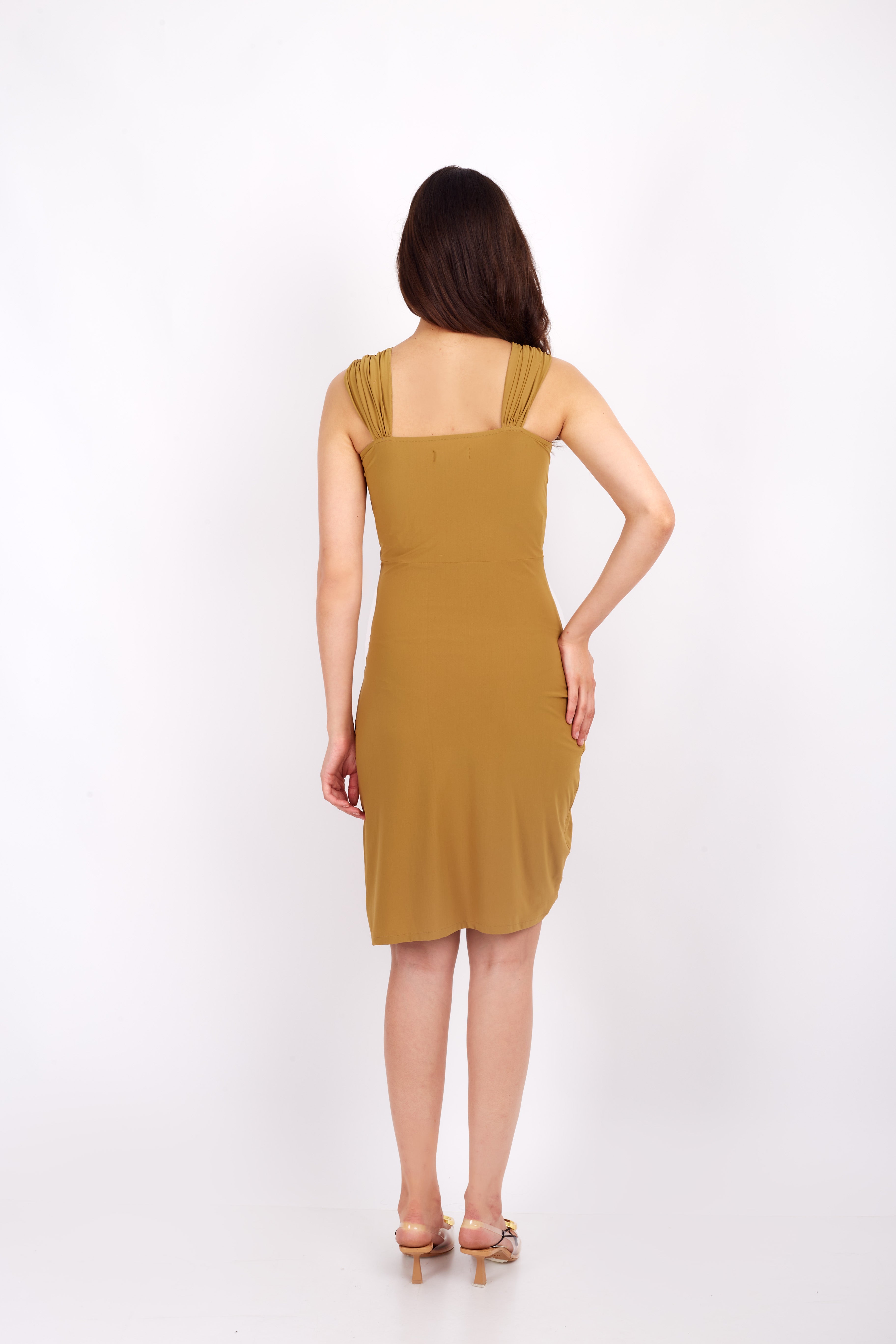 Olive Bodycon Solid Dress
